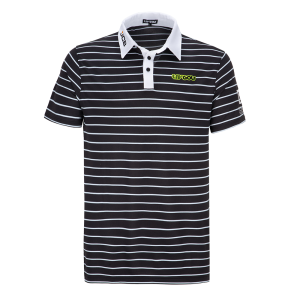 Liv Golf X JCB black stripe polo