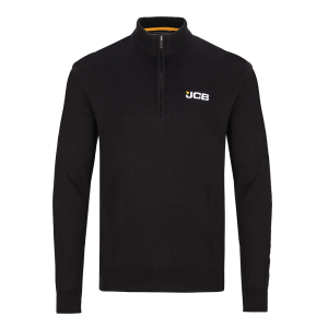 Knitted Quarter Zip - Black