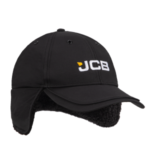 Black Techno Flap Cap